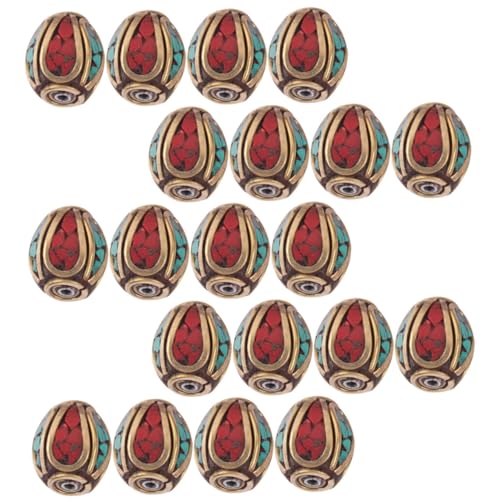 UTHCLO 1 Satz Nepal Handgemachte Buddha Perlen Messing Spacer Perlen Mit Loch Für Diy Schmuckherstellung Vielseitig Einsetzbar Für Armbänder Und Kreative Bastelprojekte 20 Stück von UTHCLO
