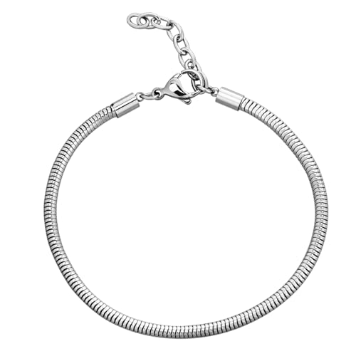 UTHCLO 1 Satz Schlangenknochenarmband zierlich Schlangenkettenarmband einstellbar Kabel armband für frauen geburtstagsgeschenk schmuck runde Schlangenkette Handgelenkskette Karton Silver von UTHCLO