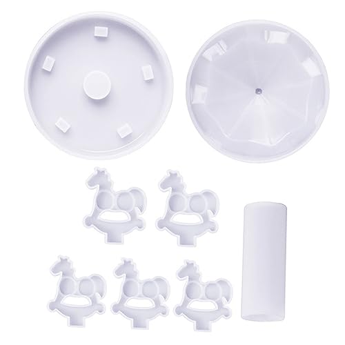 UTHCLO 1 Satz Silikon Gießform für DIY Karussell Dekoration Hochwertige Flexible Silikonform für Basteln mit Widerstandsfähiger Technologie und Einfachem Entformen von UTHCLO