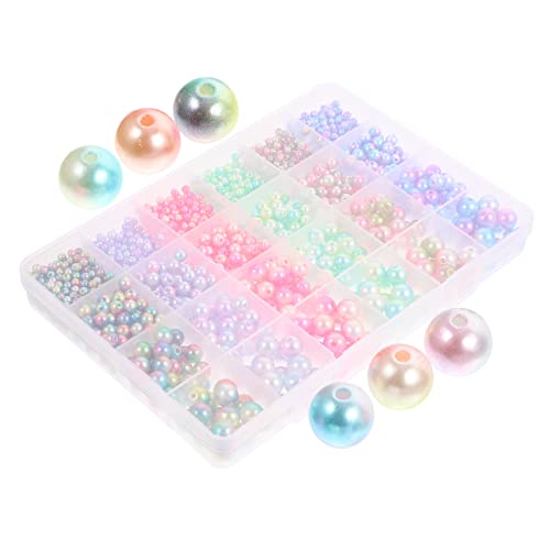 UTHCLO 1 Schachtel Bunte Spacer Perlen Set Fächer Kunstperlen für DIY Schmuck Bastelzubehör für Ohrringe Armbänder und Kreative Projekte von UTHCLO