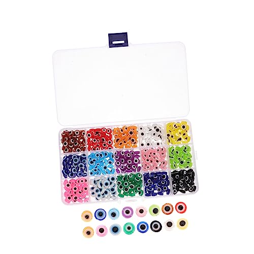 UTHCLO 1 Schachtel DIY Schmuckperlen Resin Flach Augenperlen für Armbänder Halsketten Bastelperlen Halloween Bastelzubehör Spacer Perlen Schmuckdekoration von UTHCLO