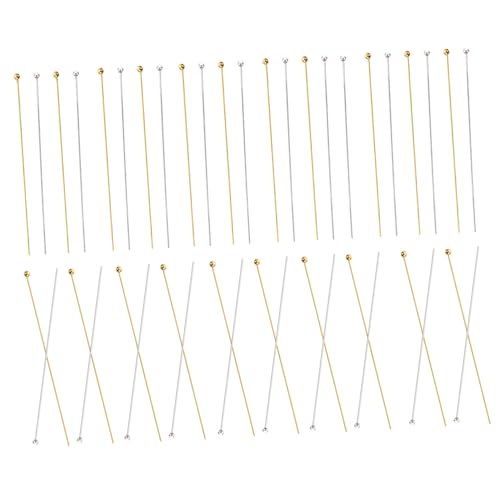 UTHCLO 1 Schachtel Edelstahl Ballkopf Stecknadeln DIY Schmuckzubehör Kettelstifte Kopfstifte für Ohrringe Halsketten Armbänder Basteln Silber Gold Mix UTHCLO 1 Schachtel Edelstahl Ballkopf Stecknadeln DIY Schmuckzubehör Kettelstifte Kopfstifte für Ohrringe Halsketten Armbänder Basteln Silber Gold Mix von UTHCLO