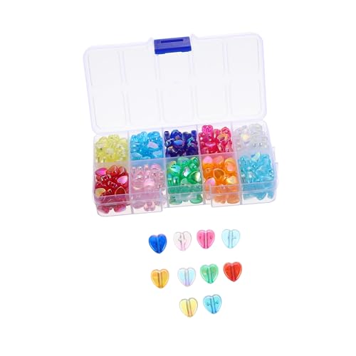 UTHCLO 1 Schachtel Herzförmige Acrylperlen Transparent DIY Schmuckperlen für Armbänder Halsketten Basteln und Dekorationen Farben für Kreative Charms und Accessoires UTHCLO 1 Schachtel Herzförmige Acrylperlen Transparent DIY Schmuckperlen für Armbänder Halsketten Basteln und Dekorationen Farben für Kreative Charms und Accessoires von UTHCLO