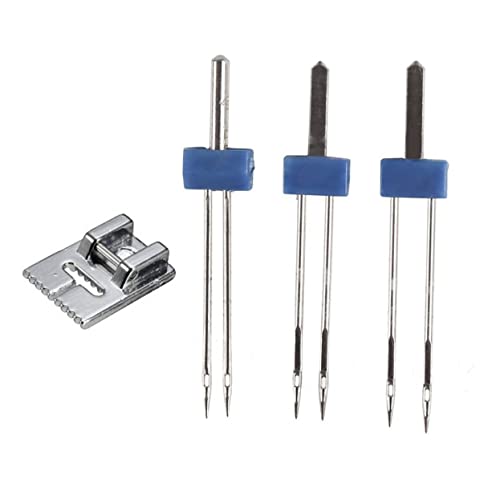 UTHCLO 1 Stück Nähmaschinen Zubehör Set mit Zwillingsnadeln Multifunktionale Haushaltsnähmaschine Zubehörteile Doppelnaht Nadeln und Nähfuß Silber UTHCLO 1 Stück Nähmaschinen Zubehör Set mit Zwillingsnadeln Multifunktionale Haushaltsnähmaschine Zubehörteile Doppelnaht Nadeln und Nähfuß Silber von UTHCLO