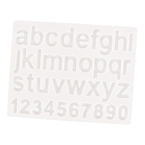 UTHCLO 1 Stück Silikonform für Buchstaben und Zahlen DIY Epoxidharz Gießform für Schmuck Kuchen Seifen und Bastelprojekte für Feste und Partys von UTHCLO