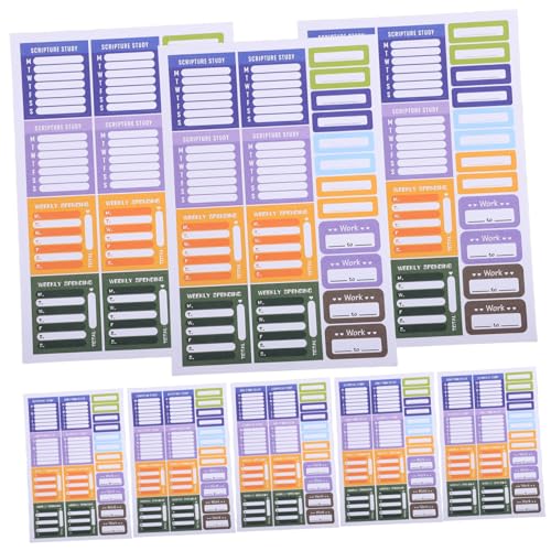 UTHCLO 10 Blatt Bunte Wochenplaner Aufkleber Selbstklebende Wochentags Labels Montag bis Samstag für Kalender Scrapbooking Budgetplanung und Journale UTHCLO 10 Blatt Bunte Wochenplaner Aufkleber Selbstklebende Wochentags Labels Montag bis Samstag für Kalender Scrapbooking Budgetplanung und Journale von UTHCLO