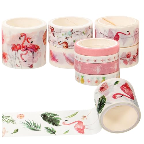 UTHCLO 10 Rollen Flamingo Washi Tape Dekoratives Widerstandsfähiges Klebeband für Scrapbooking DIY Basteln Farbenfrohes Masking Tape mit Starkem Haftvermögen Design für Kreative Projekte UTHCLO 10 Rollen Flamingo Washi Tape Dekoratives Widerstandsfähiges Klebeband für Scrapbooking DIY Basteln Farbenfrohes Masking Tape mit Starkem Haftvermögen Design für Kreative Projekte von UTHCLO