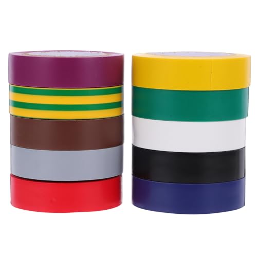 UTHCLO 10 Rollen Isolierband PVC Elektrisches Klebeband Farbig Für Kabel Isolierung Drahtbündelung Innen Außen Hohe Klebekraft UTHCLO 10 Rollen Isolierband PVC Elektrisches Klebeband Farbig Für Kabel Isolierung Drahtbündelung Innen Außen Hohe Klebekraft von UTHCLO