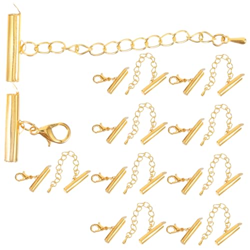 UTHCLO 10 Sätze Schiebeverschluss Schmuckverschluss Slider Tube Endkappen DIY Zubehör für Armband und Kettenherstellung Einfache Montage Vielseitig Einsetzbar Modisches Design von UTHCLO