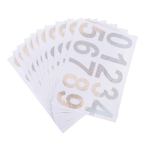 UTHCLO 10 Sets Garagennummernschild Briefkastenaufkleber Briefkastennummernaufkleber Briefkastennummernaufkleber Wasserdichte Nummernaufkleber Nummernaufkleber Briefkastennummern Für von UTHCLO