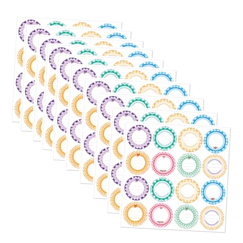 UTHCLO 10 Stück Bunte Selbstklebende Einmachglas Etiketten Haftend Rund für Gläser Geschenkverpackung Party Dekoration UTHCLO 10 Stück Bunte Selbstklebende Einmachglas Etiketten Haftend Rund für Gläser Geschenkverpackung Party Dekoration von UTHCLO