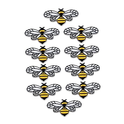 UTHCLO 10 Stück Cartoon Bienen Aufnäher für Jeans und Taschen Dekorative Stoffapplikationen DIY Patches zum Aufnähen für Bekleidung und Bastelprojekte UTHCLO 10 Stück Cartoon Bienen Aufnäher für Jeans und Taschen Dekorative Stoffapplikationen DIY Patches zum Aufnähen für Bekleidung und Bastelprojekte von UTHCLO