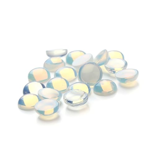 UTHCLO 10 Stück DIY Opal Schmucksteine Flacher Boden Charm Anhänger für Schmuckherstellung Damen Mädchen Handgefertigte Accessoires von UTHCLO