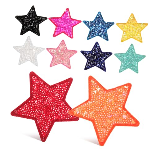 UTHCLO 10 Stück Fünfzackige Sterne Stoffflicken Zum Aufnähen Für Rucksäcke Aufkleberflicken Aufnäher Bestickte Flicken Für Hüte Glitzernde Kleidung Sterne Perlenröhren UTHCLO 10 Stück Fünfzackige Sterne Stoffflicken Zum Aufnähen Für Rucksäcke Aufkleberflicken Aufnäher Bestickte Flicken Für Hüte Glitzernde Kleidung Sterne Perlenröhren von UTHCLO