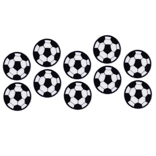 UTHCLO 10 Stück Fußball Aufnäher zum Aufbügeln Strapazierfähige Dekorative Patches für Kleidung Jacken Jeans Taschen zum Reparieren und Verzieren Cartoon von UTHCLO