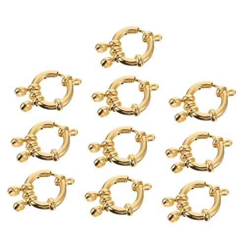UTHCLO 10 Stück Goldfarbene Federring Verschlüsse aus Edelstahl für Schmuckherstellung Runde Armband Verschlüsse Langlebige DIY Schmuckzubehör Rostfrei Glatte Oberfläche für Kreative UTHCLO 10 Stück Goldfarbene Federring Verschlüsse aus Edelstahl für Schmuckherstellung Runde Armband Verschlüsse Langlebige DIY Schmuckzubehör Rostfrei Glatte Oberfläche für Kreative von UTHCLO