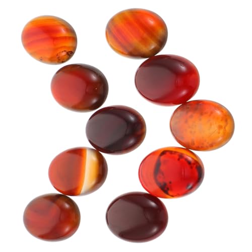 UTHCLO 10 Stück Natürliche Flache Rückseite Cabochon Steine für DIY Schmuckherstellung Ovaler Naturstein Cabochons Perlen für Armband Halskette und Bastelarbeiten von UTHCLO