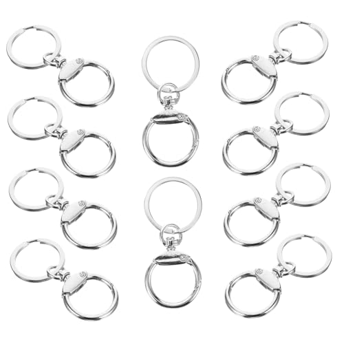 UTHCLO 10 Stück Schlüsselanhänger Clips Zinklegierung Metall Schlüsselring für DIY Bastelprojekte Langlebige und Praktische Schlüsselanhänger Zubehörteile von UTHCLO