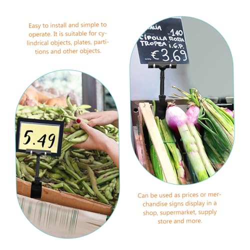 UTHCLO 10 Stück Schwarze Preisschildhalter Clips Verstellbar Drehbar Leichte Etikettenhalter für Ladenregale Vielseitige Waren Preisschilderanzeige im Einzelhandel Supermarkt und Shop UTHCLO 10 Stück Schwarze Preisschildhalter Clips Verstellbar Drehbar Leichte Etikettenhalter für Ladenregale Vielseitige Waren Preisschilderanzeige im Einzelhandel Supermarkt und Shop von UTHCLO