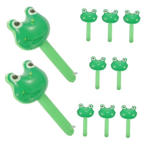 UTHCLO 10 Stück Teiliges Aufblasbares Hammer Glocke Lustiger Frosch design Leichtes Kinderparty zubehör Sicher und Vielseitig für Geburtstag Sommerpool Kostümparty und Halloween von UTHCLO