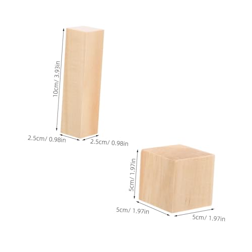 UTHCLO 10 Stück Teiliges Basswood Schnitzholz Weich und Stabil Natürliche Maserung für DIY Holzschnitzerei Kunsthandwerk und Detaillierte Holzblock-projekte von UTHCLO