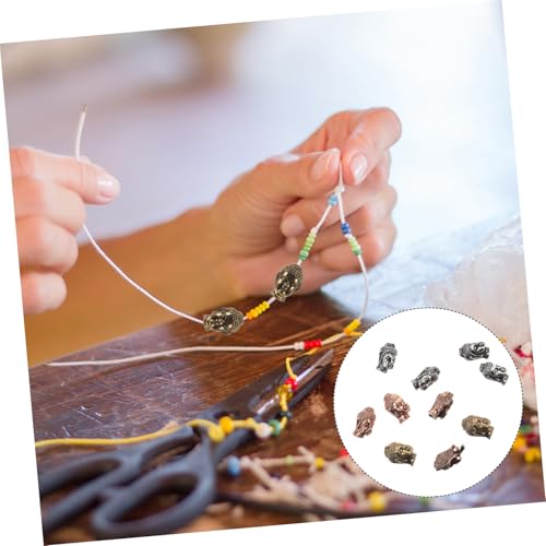 UTHCLO 10 Stück Teiliges Buddha Kopf Connector Charms aus Langlebigem für DIY Schmuckherstellung Stilvolle Armband und Halsketten Perlen als Zwischenperlen und Zufällige Zufällige Farbe von UTHCLO
