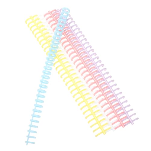 UTHCLO 10 Stück Teiliges Bunte Kunststoff Binder Ringe Loseblatt Ringbuch Ringe für Notizbuch DIY Ersatzspiralbindung Flexibel Robust für Schüler Lehrer Bürobedarf von UTHCLO
