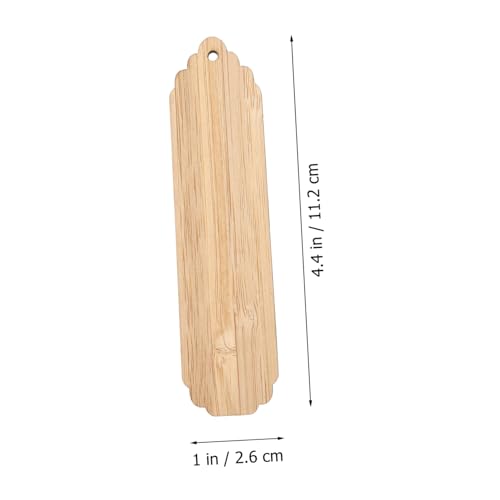 UTHCLO 10 Stück Teiliges DIY Holz Lesezeichen mit Blanko Holzanhänger für Basteln Party Dekoration Sichere Abgerundete Kanten Vielseitig Bemalbar und Gravierbar von UTHCLO