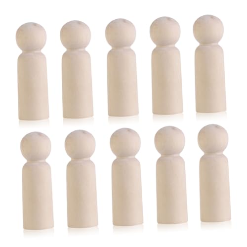 UTHCLO 10 Stück Teiliges DIY Holzfiguren Blanke Holzmännchen zum Bemalen Holz Cake Topper für Hochzeitstorten Personalisierbare Brautpaar Figuren Tortendeko für Hochzeit Party von UTHCLO