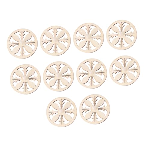 UTHCLO 10 Stück Teiliges DIY Holzkreisel Naturbelassenes zum Bemalen Geeignetes Fördert Kreativität Feinmotorik und Hand Auge koordination Sicherer Holzbausatz für Jungen und Mädchen von UTHCLO