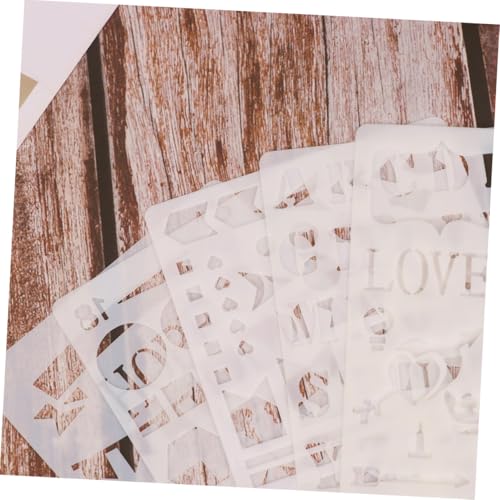 UTHCLO 10 Stück Teiliges DIY Malvorlagen Schablonen aus Langlebigem Material Hohles Mandala Design für Kreative Wandmalerei Scrapbooking und Bastelprojekte Wiederverwendbar Weiß für von UTHCLO
