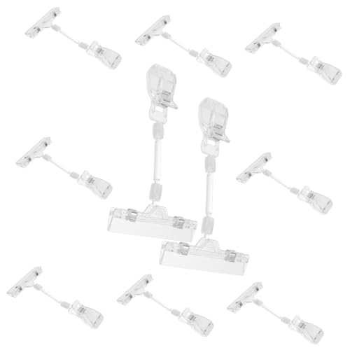 UTHCLO 10 Stück Teiliges Drehbare Preisschildhalter Transparent Verstellbare Schilderclips für Supermarkt Einzelhandel Vielseitige Halterung für Preisschilder und Werbeplakate Einfache UTHCLO 10 Stück Teiliges Drehbare Preisschildhalter Transparent Verstellbare Schilderclips für Supermarkt Einzelhandel Vielseitige Halterung für Preisschilder und Werbeplakate Einfache von UTHCLO