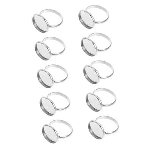 UTHCLO 10 Stück Teiliges Edelstahl Ringrohlinge Verstellbare Finger Ring Bases für DIY Schmuckherstellung Praktische Metallring Fuß Zubehör für Individuelle Ringe UTHCLO 10 Stück Teiliges Edelstahl Ringrohlinge Verstellbare Finger Ring Bases für DIY Schmuckherstellung Praktische Metallring Fuß Zubehör für Individuelle Ringe von UTHCLO