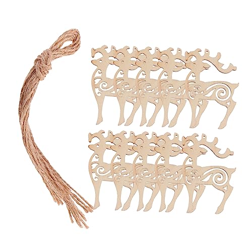 UTHCLO 10 Stück Teiliges Holzanhänger Rentier Holzscheiben mit Hängeband Geschnitzt Weihnachtsbaumschmuck und DIY Bastelzubehör Natürliche Holzdeko für Festtags Partydekoration UTHCLO 10 Stück Teiliges Holzanhänger Rentier Holzscheiben mit Hängeband Geschnitzt Weihnachtsbaumschmuck und DIY Bastelzubehör Natürliche Holzdeko für Festtags Partydekoration von UTHCLO