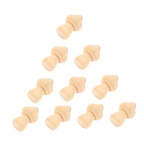 UTHCLO 10 Stück Teiliges Holzpilz Unlackierte DIY Deko für Basteln Party und Weihnachtsdekoration Fördert Kreativität und von UTHCLO