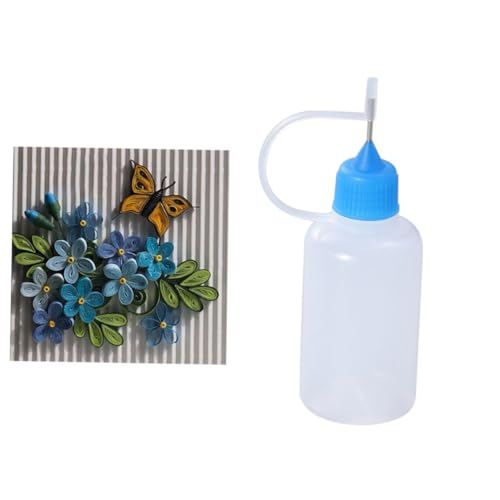 UTHCLO 10 Stück Teiliges Kleberflaschen mit Nadelspitze Präzise DIY Kleber Applikatoren aus Kunststoff mit Rostfreiem Metall Auslaufsicher für Quilling und Klebearbeiten von UTHCLO