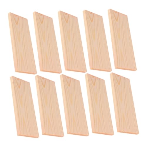 UTHCLO 10 Stück Teiliges Rechteckige Unbehandelte Kiefernholzbretter Robustes Holz zum Basteln DIY Schulprojekte Modellbau Kreative Holzplatten von UTHCLO