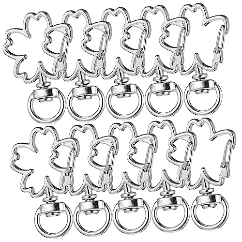 UTHCLO 10 Stück Teiliges Schlüsselanhänger Zubehör DIY Blüten Clips Anhänger für Schlüsselketten und Kreative Bastelprojekte von UTHCLO
