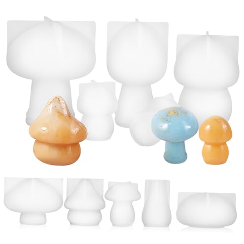 UTHCLO 10 Stück Teiliges Silikon Pilz Gießform für Epoxidharz Basteln Glatte Glänzende Formen Einfach zu Entformen Kreative DIY Dekorationen und Geschenkideen UTHCLO 10 Stück Teiliges Silikon Pilz Gießform für Epoxidharz Basteln Glatte Glänzende Formen Einfach zu Entformen Kreative DIY Dekorationen und Geschenkideen von UTHCLO