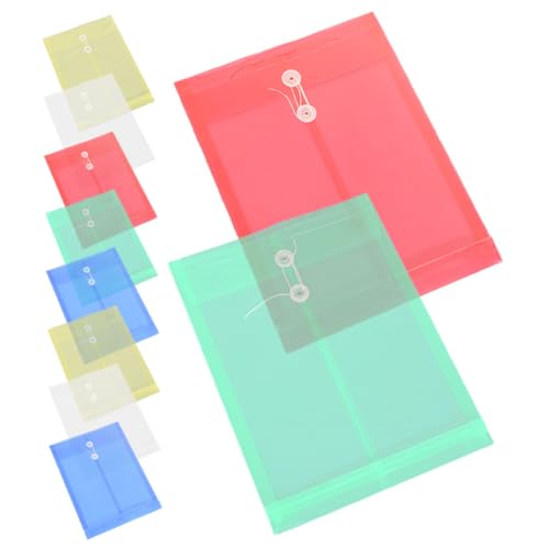 UTHCLO 10 Stück Teiliges Transparente Dokumentenmappen aus Strapazierfähigem PP Wasserfest mit Verschluss Große Kapazität für Büro Schule und Zuhause zur Vielseitigen Organisation von UTHCLO