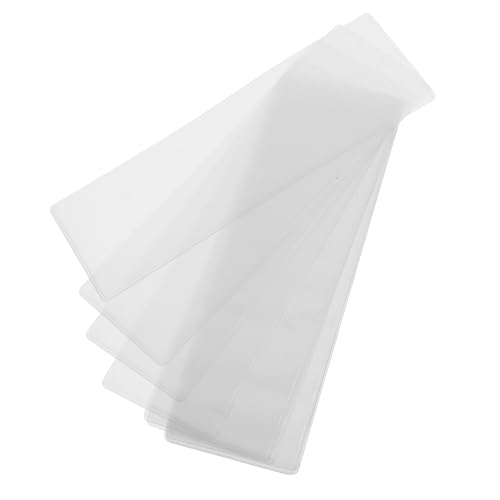UTHCLO 10 Stück Teiliges Transparente PVC Lesezeichenhüllen mit Loch Schützende Lesezeichen Verpackung Langlebige Buchzeichen Schutzhüllen für Schüler Leser Schriftsteller Praktische von UTHCLO