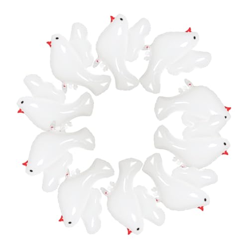 UTHCLO 10 Stück Teiliges Weiße Friedenstauben Folienballons Stilvolle Partydeko für Taufe Hochzeit Geburtstag Einzigartige Deko für Friedliche Feststimmung UTHCLO 10 Stück Teiliges Weiße Friedenstauben Folienballons Stilvolle Partydeko für Taufe Hochzeit Geburtstag Einzigartige Deko für Friedliche Feststimmung von UTHCLO