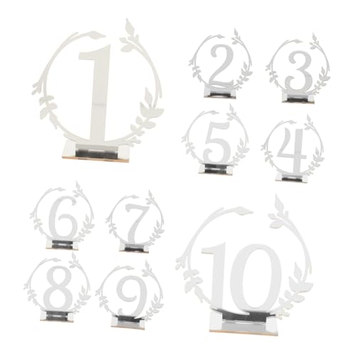 UTHCLO 10 Stück Tisch Nummernschild Vintage Tischnummer Tischnummern Hochzeit hochzeitsdeko brilliance glossing esszimmertische Hochzeit reservierte Schilder Tischschilder Acryl Silver UTHCLO 10 Stück Tisch Nummernschild Vintage Tischnummer Tischnummern Hochzeit hochzeitsdeko brilliance glossing esszimmertische Hochzeit reservierte Schilder Tischschilder Acryl Silver von UTHCLO