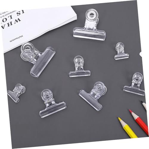 UTHCLO 10 Stück Transparente Kunststoff Foldback Clips Paper Clamps Büroklammern für Büro Schule und Studium Praktische Organizer UTHCLO 10 Stück Transparente Kunststoff Foldback Clips Paper Clamps Büroklammern für Büro Schule und Studium Praktische Organizer von UTHCLO
