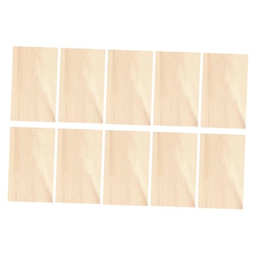 UTHCLO 10 Stück Unbehandelte Holzplatten DIY Bastelplatten Hochwertigem Holz für Modellbau Brandmalerei und Kreative Projekte von UTHCLO