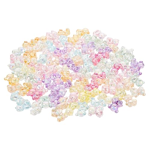 UTHCLO 100 Stück Acryl Bär Perlen Ab Farbe DIY Schmuck Spacer Perlen für Armbänder Bastelset Langebige Transparente für Handgemachten Schmuck UTHCLO 100 Stück Acryl Bär Perlen Ab Farbe DIY Schmuck Spacer Perlen für Armbänder Bastelset Langebige Transparente für Handgemachten Schmuck von UTHCLO