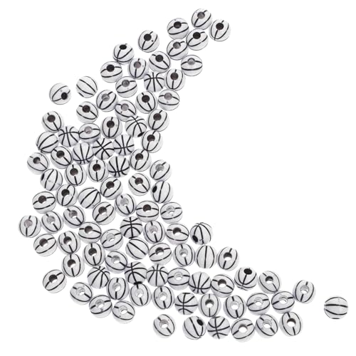UTHCLO 100 Stück Acryl Basketball Perlen Spärlich Schmuck Abstandshalter Perlen Für Armbänder DIY Herstellung Lose Perlen Sportperlen Für DIY Lose Ballperlen Sportballperlen UTHCLO 100 Stück Acryl Basketball Perlen Spärlich Schmuck Abstandshalter Perlen Für Armbänder DIY Herstellung Lose Perlen Sportperlen Für DIY Lose Ballperlen Sportballperlen von UTHCLO