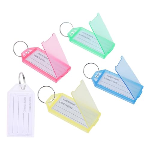 UTHCLO 100 Stück Bunte Kunststoff Schlüsselanhänger Etiketten Beschriftbar Wiederverwendbar mit Weißem Einlegeblatt für Schlüssel Koffer Tier Gepäck Id Tags Mix aus Blau Gelb Grün Weiß UTHCLO 100 Stück Bunte Kunststoff Schlüsselanhänger Etiketten Beschriftbar Wiederverwendbar mit Weißem Einlegeblatt für Schlüssel Koffer Tier Gepäck Id Tags Mix aus Blau Gelb Grün Weiß von UTHCLO