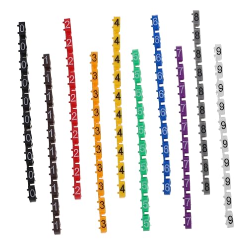 UTHCLO 100 Stück Clip Kabelmarkierer Bunte Kunststoff Kabelkennzeichnung Rohre Zahlen Kabelmarker für Kabel DIY Kabelbeschriftung Kabelbeschriftungsröhrchen UTHCLO 100 Stück Clip Kabelmarkierer Bunte Kunststoff Kabelkennzeichnung Rohre Zahlen Kabelmarker für Kabel DIY Kabelbeschriftung Kabelbeschriftungsröhrchen von UTHCLO