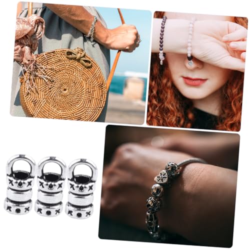 UTHCLO 100 Stück DIY Schmuckverschluss Anhänger in Antiksilber Legierung Kettenverschluss für Armband Lederband Robustes Bastelzubehör für Halskette Schlüsselanhänger und von UTHCLO
